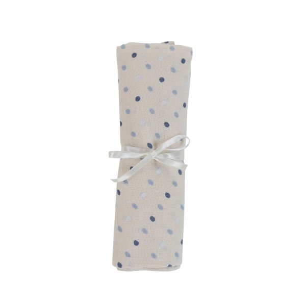 Blue Dot Muslin Wrap