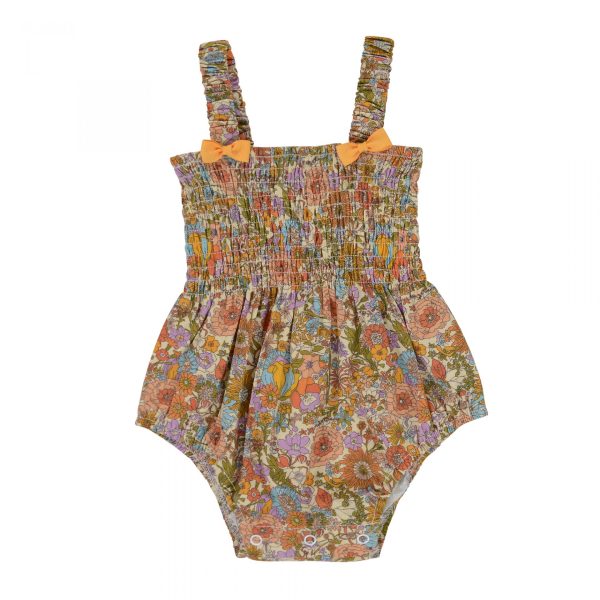 Sunset shirring Suit Flower Overalls Jpg