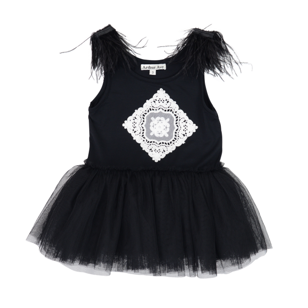 Black Tutu Ballerina Tutu Flower Dress