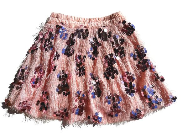 Pink Shimmer Tassel Skirt