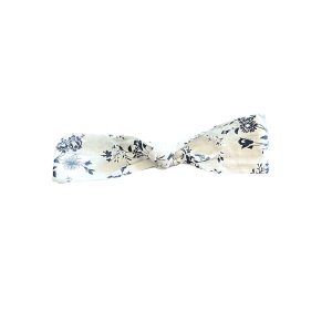 Navy rose bib head band