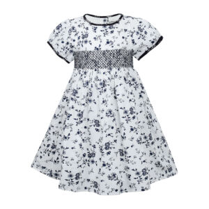 Classic Navy Smock Dress Front