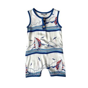 Arthur Ave Nautical print leggy playsuit 