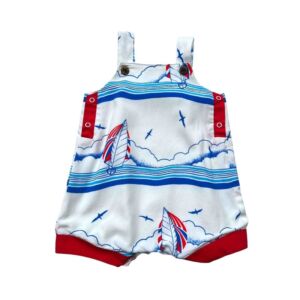 Arthur Ave Nautical print overalls gender neutral sailor