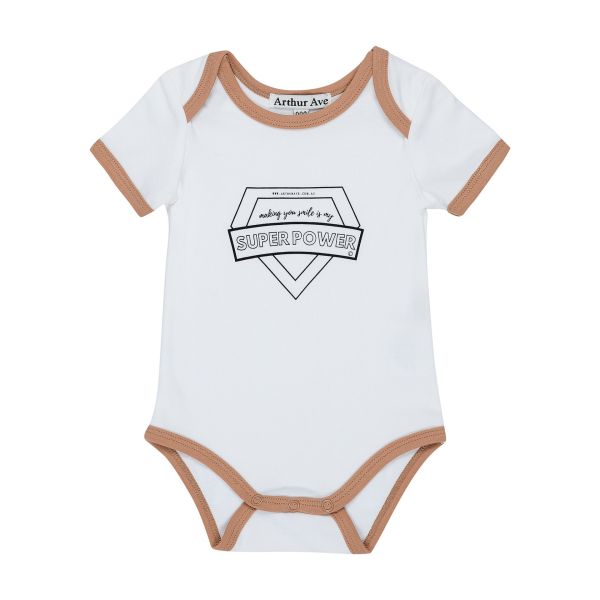 Byron Bay Tan Neck Super Power Onesie