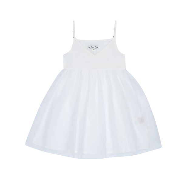 London Pink Milk White Tulle Babydoll Dress