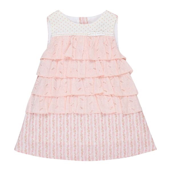 London Pink Frilly A Line Dress