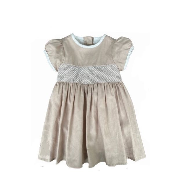 Neutral Love Smock Dress