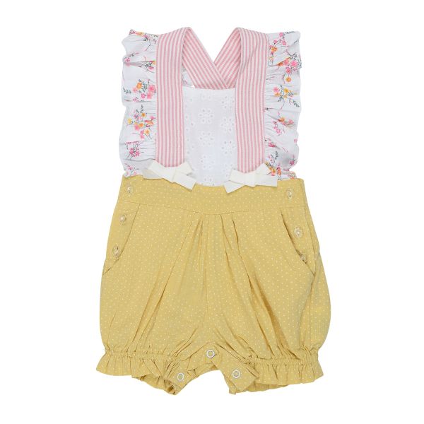 Summer Fresh Frilly Sleeve Overalls