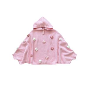 Pink Flower Poncho