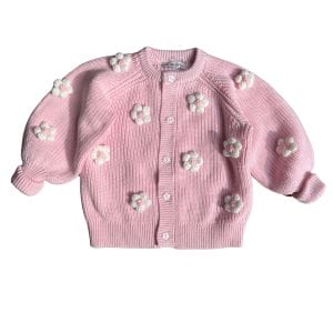 Delicate pink flower cardigan